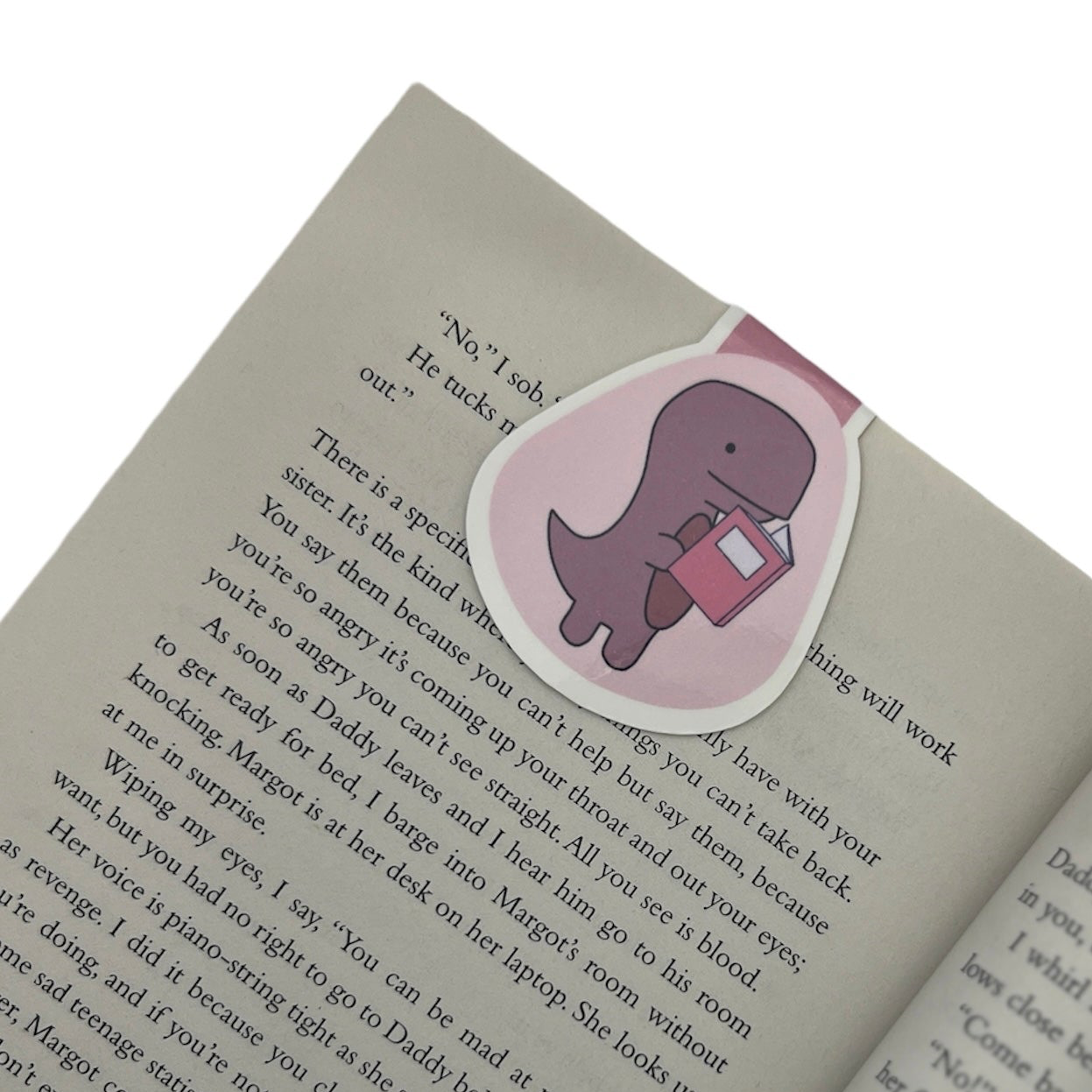 Dinosaur Reading Magnetic Bookmark