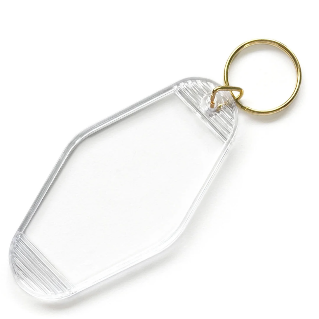 BLANK Clear Motel Keychain