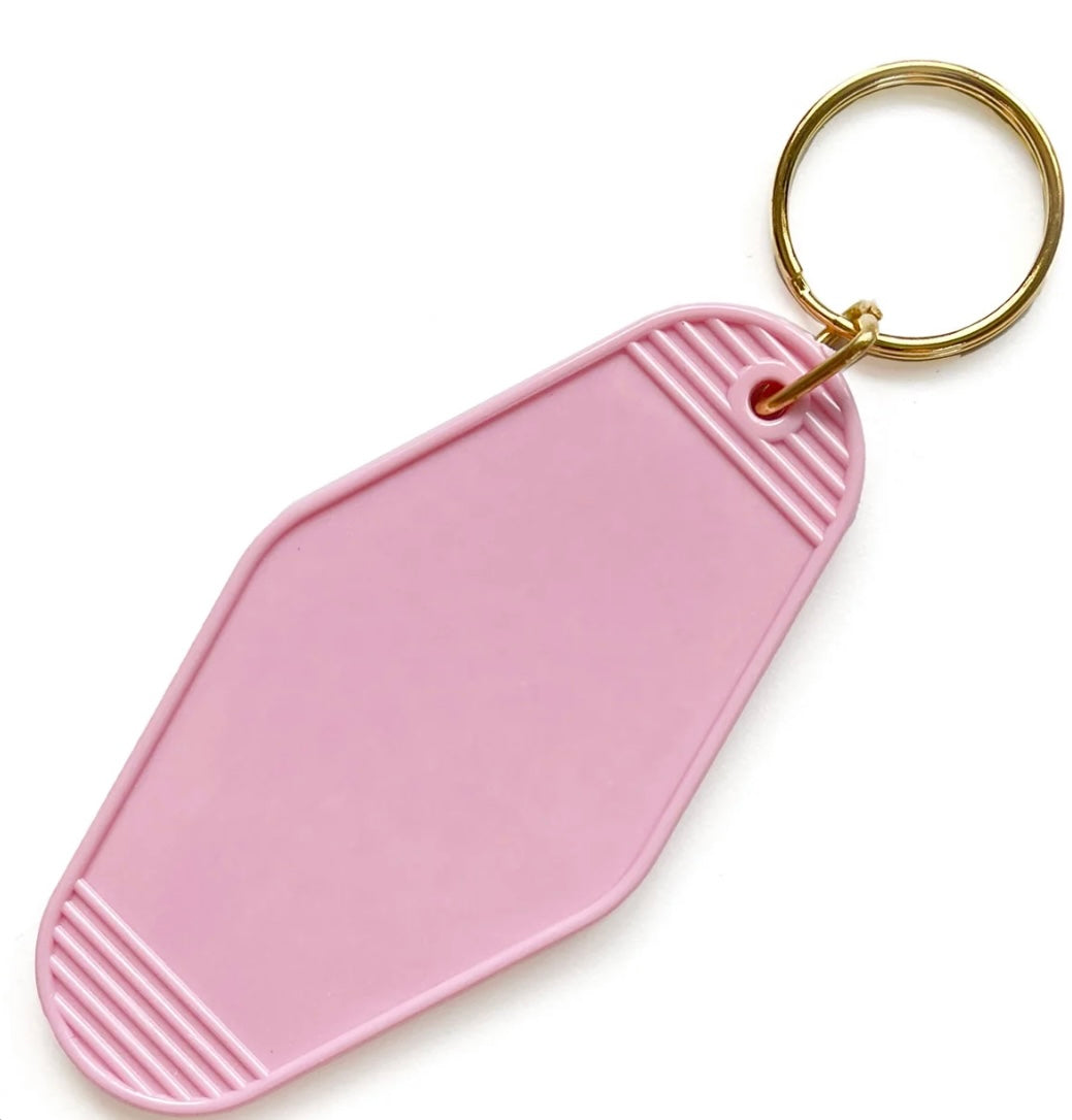 BLANK Pink Motel Keychain